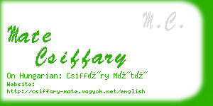mate csiffary business card